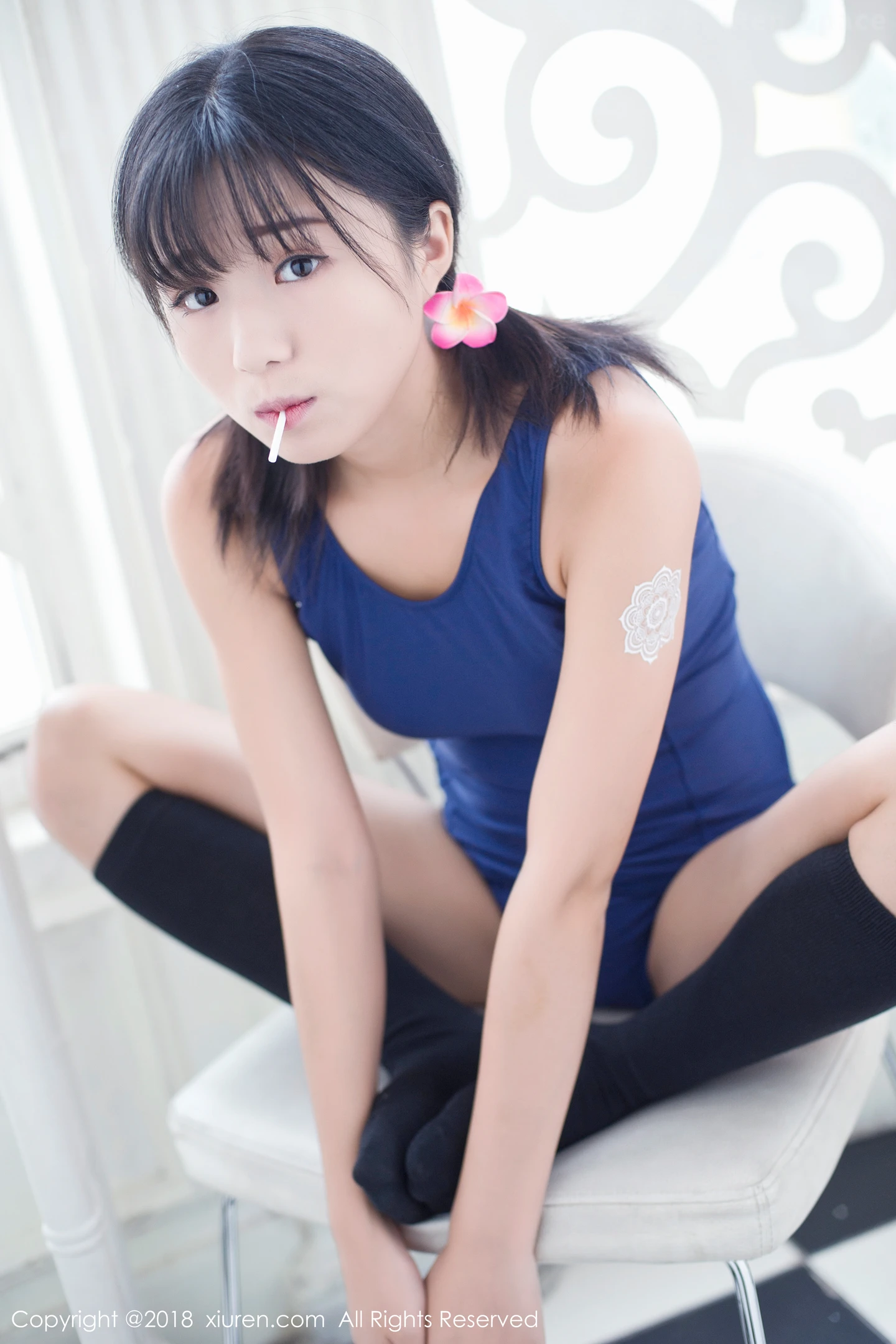 图片[3]-[XiuRen秀人网]VOL.950 嫩模仓井优香日系蓝色体操服+性感白色内衣秀完美身材诱惑写真45P-秀人网官方网站